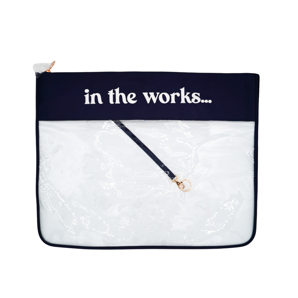 Extra Large In The Works Needlepoint Project Bag – Navy | What’s the Stitch