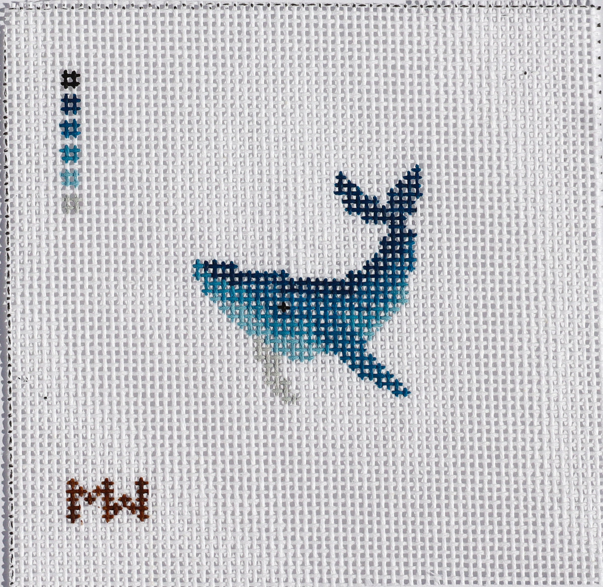Humpback Whale Mini Needlepoint Canvas by Merritt Walker