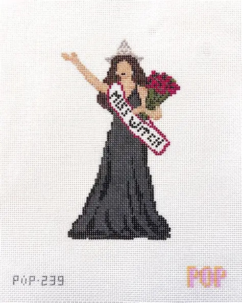 Glamour Witch Pageant Needlepoint Canvas by POP Needle Arts