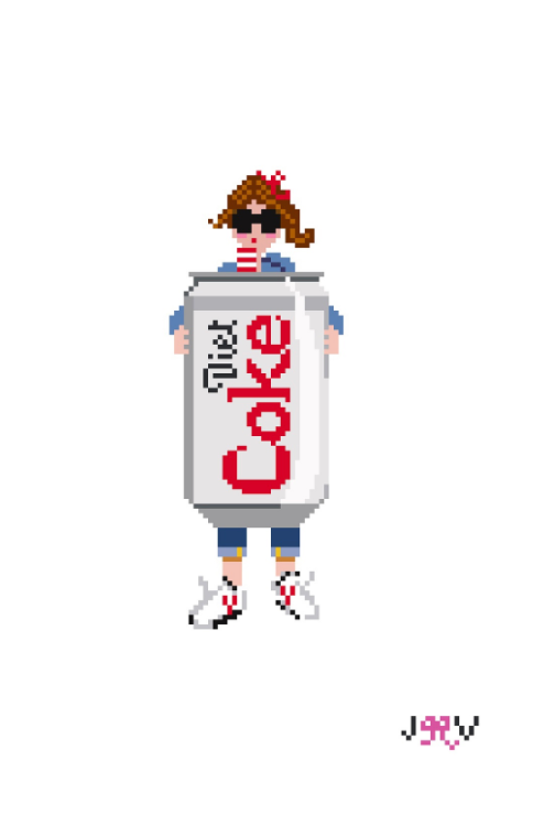 Jennifer Vallez JV172 - Emotional Support Diet Coke Girl Needlepoint Canvas (Pre-Order)