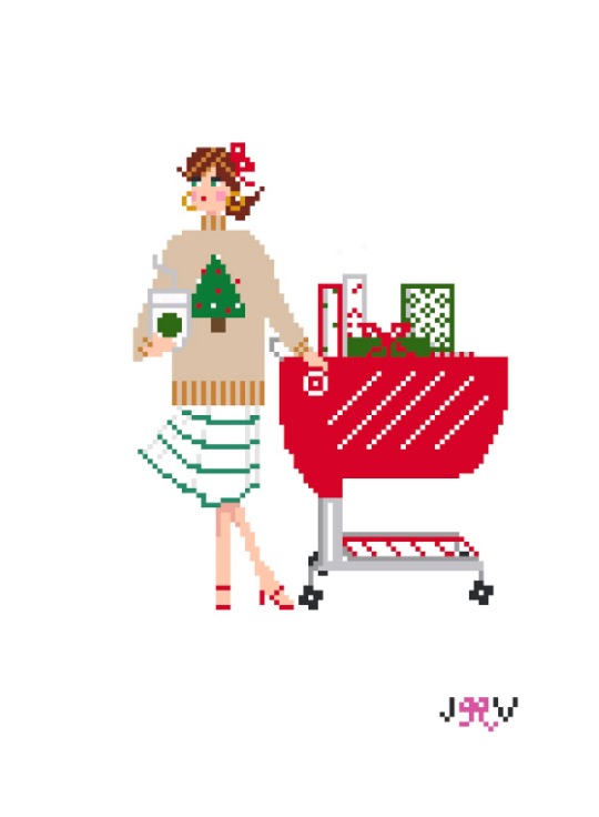 JV203 - Christmas Target Needlepoint Canvas (Pre-Order)
