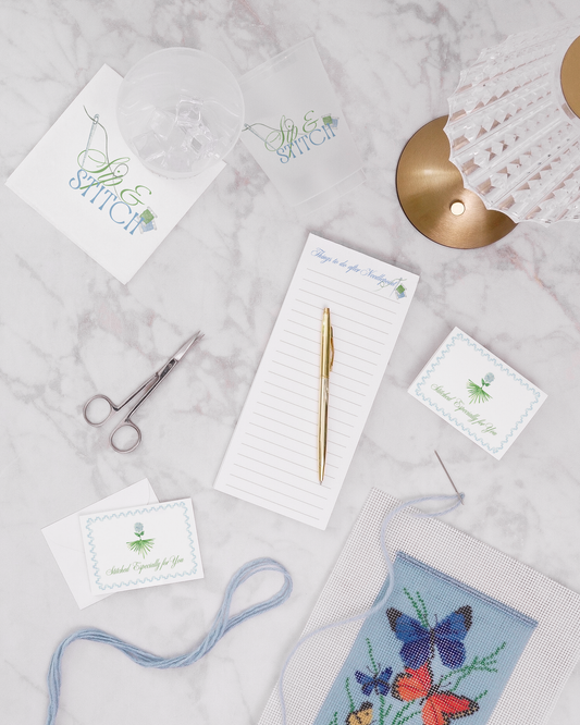 Needlepoint cocktail napkins for craft nights and needlepoint lovers
