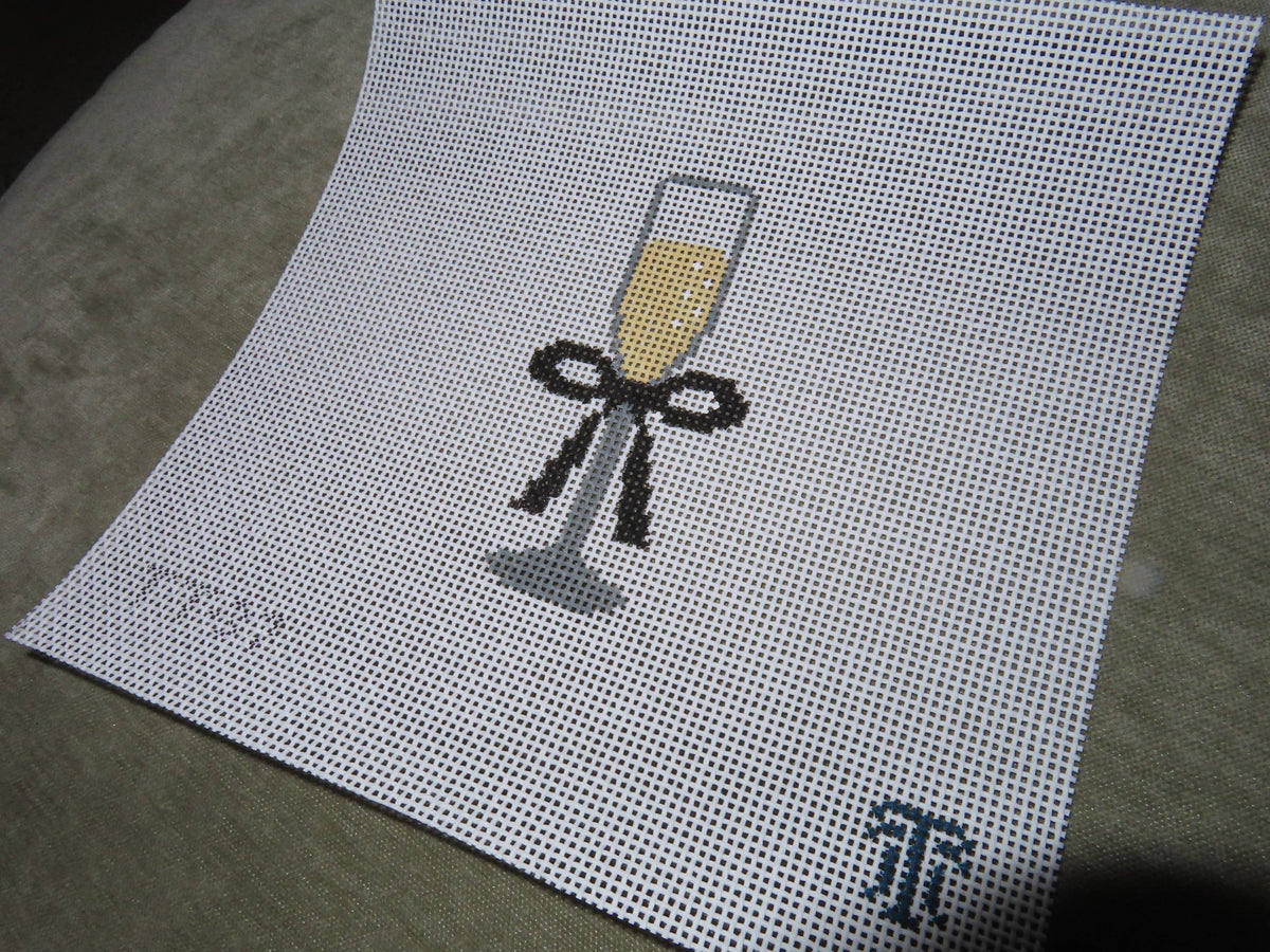 Champagne Flute Needlepoint Canvas