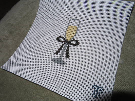 Champagne Flute Needlepoint Canvas