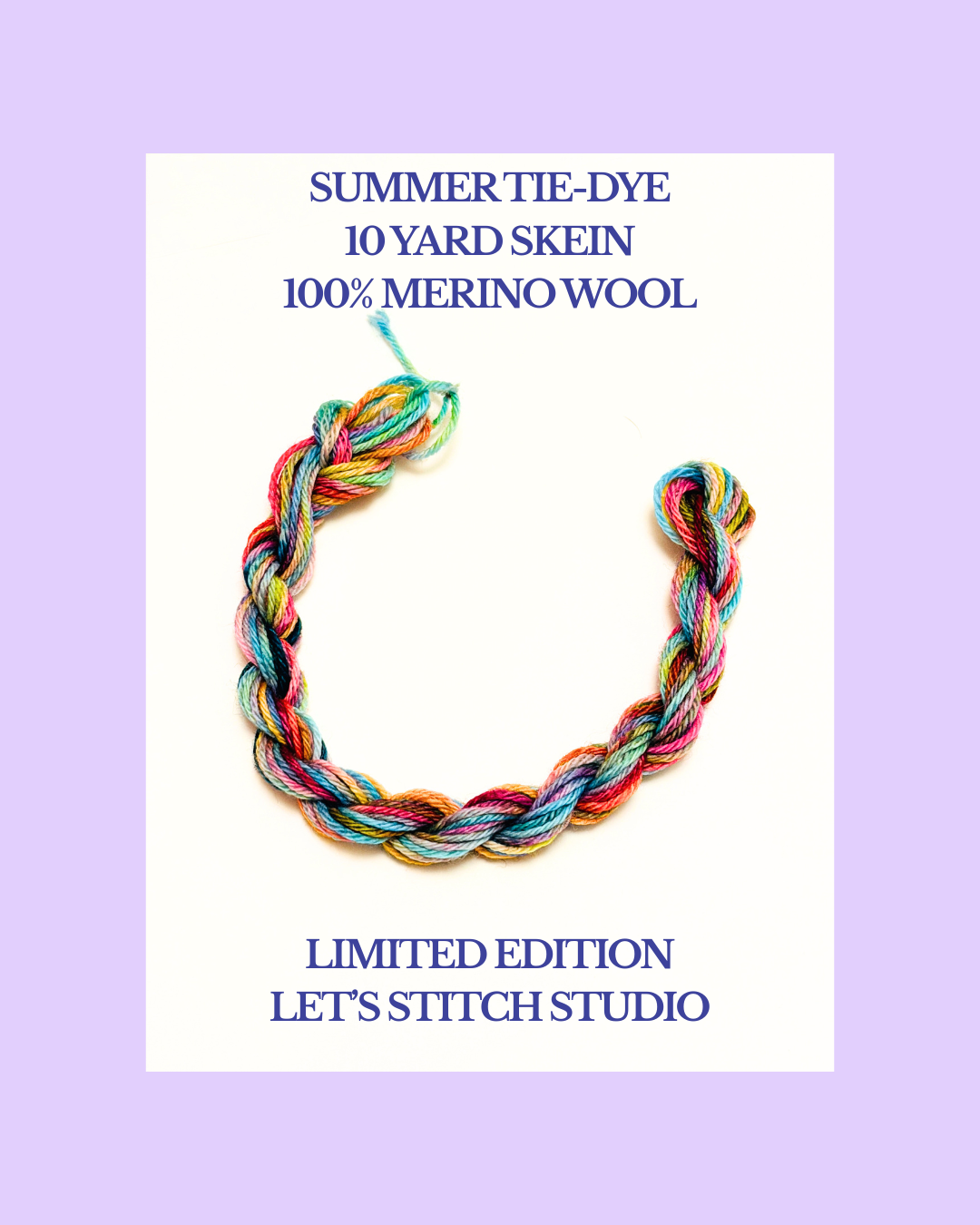 Lets Stitch Studio Confetti hand-dyed merino wool needlepoint thread detail image 8