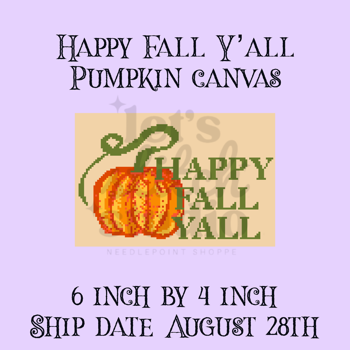Happy Fall Yall 18 Mono Mesh Needlepoint Canvas