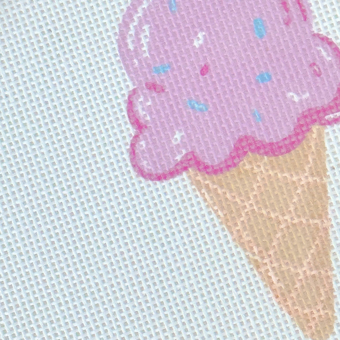 Ice Cream Summer Needlepoint Canvas