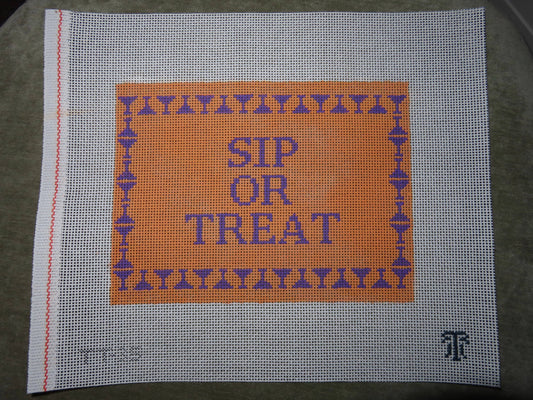 Sip or Treat Needlepoint Canvas