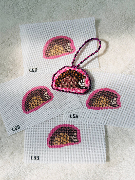 Let's Stitch Studio Chaco Taco Inspired hand-painted 18 mesh needlepoint canvas