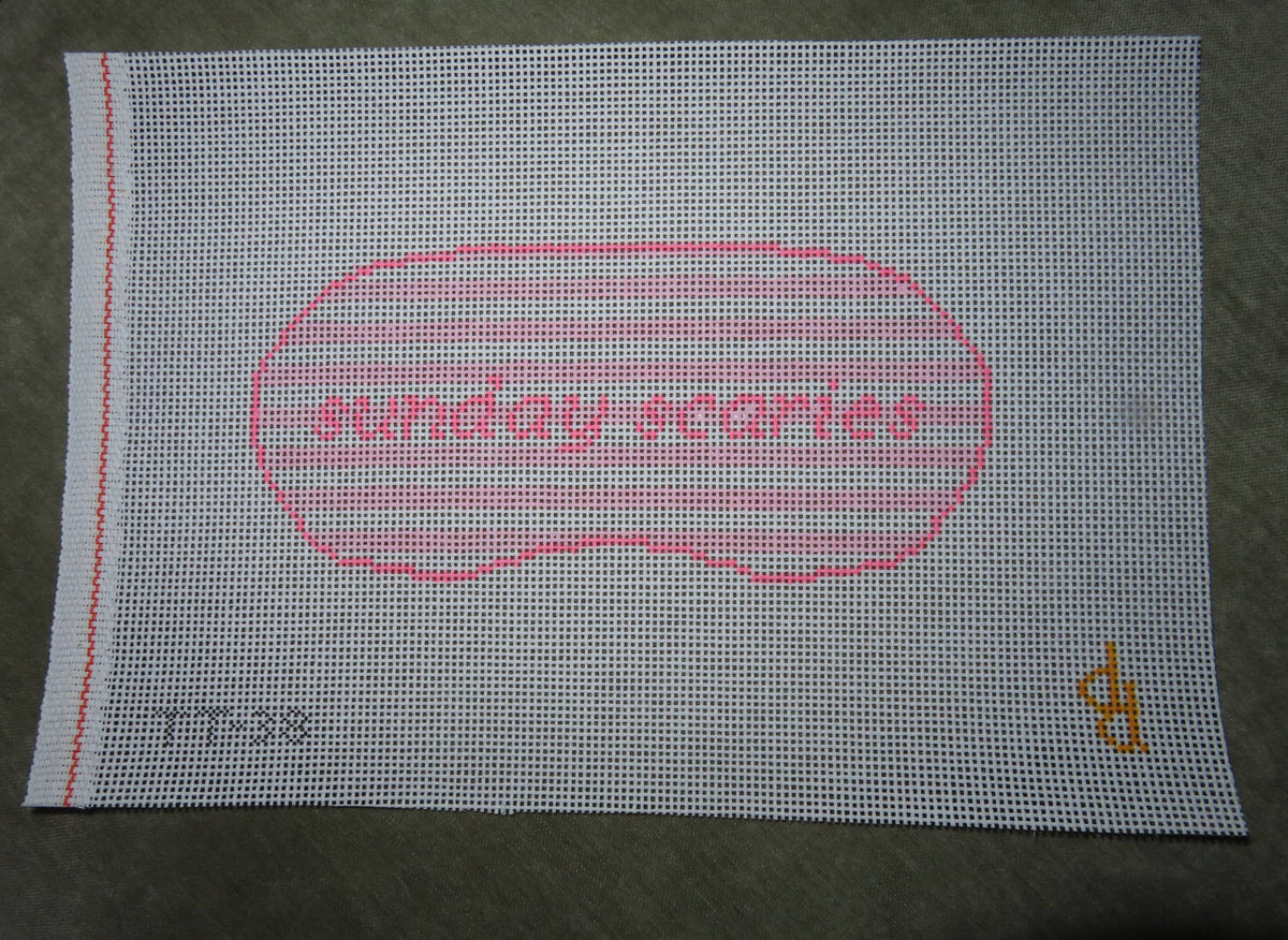 Sunday Scaries Eye Mask Needlepoint Canvas