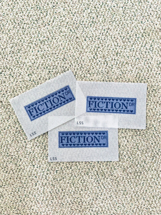 Let's Stitch Studio Fiction Dr 18 mesh needlepoint bookmark canvas