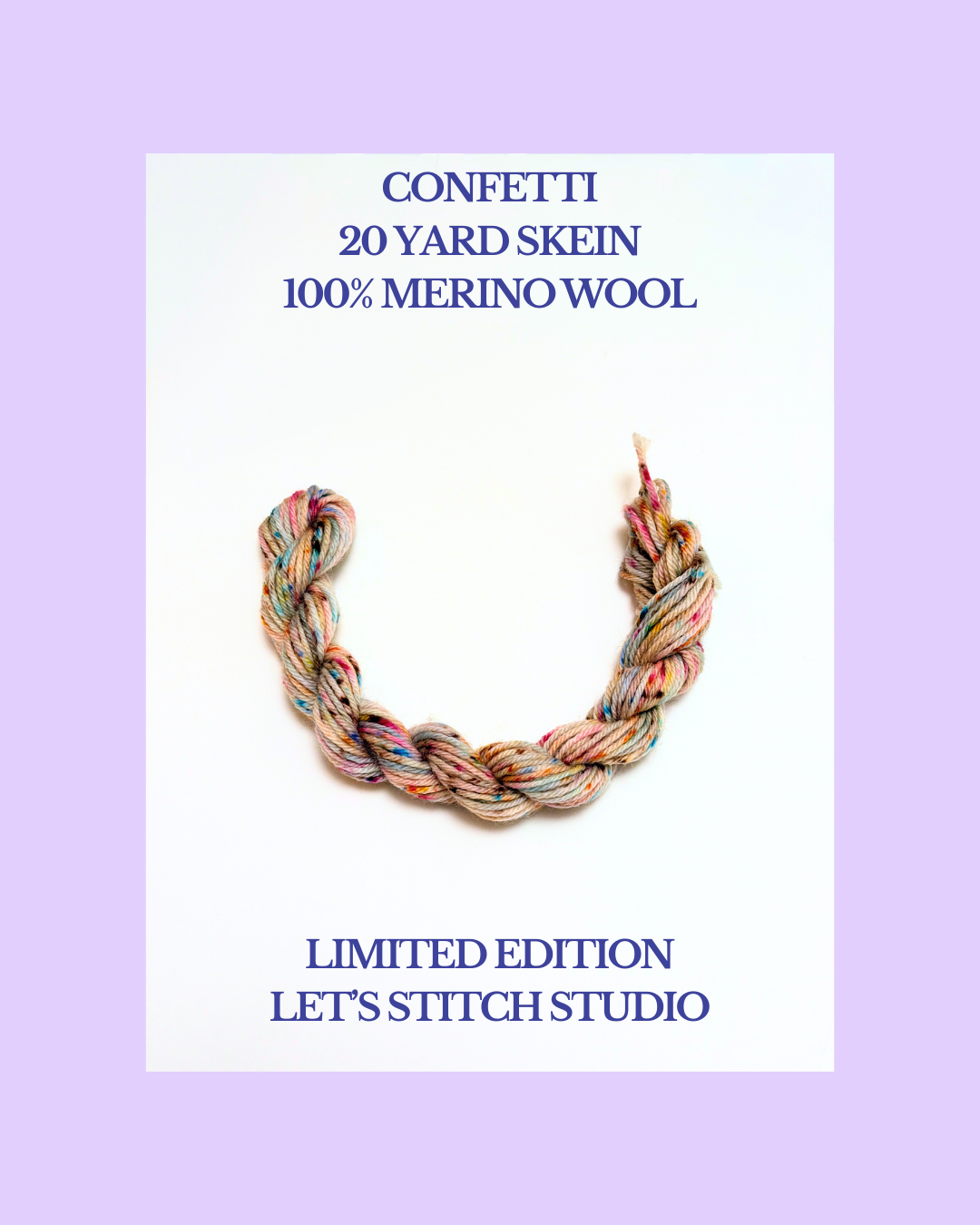 Lets Stitch Studio Summer Tie-Dye hand-dyed merino wool needlepoint thread detail image 9