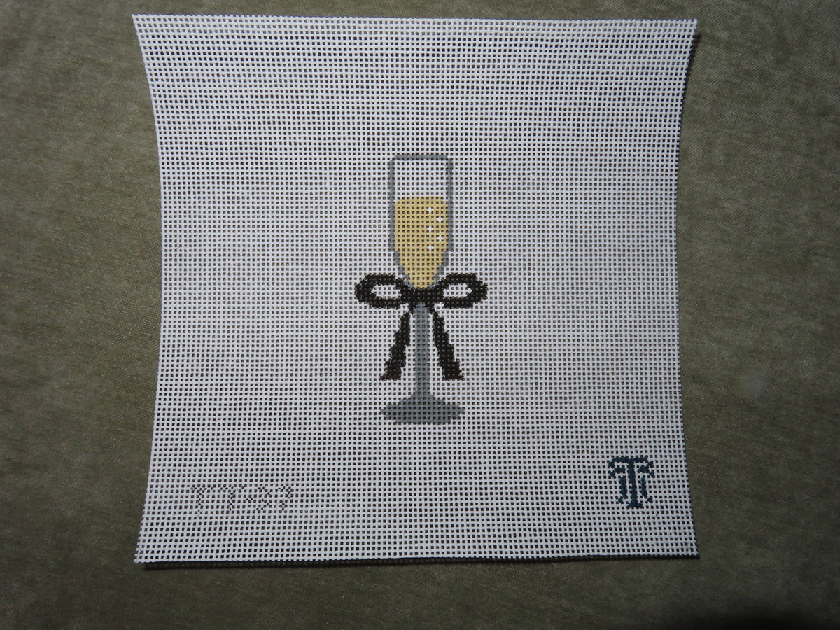Champagne Flute Needlepoint Canvas