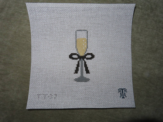 Champagne Flute Needlepoint Canvas