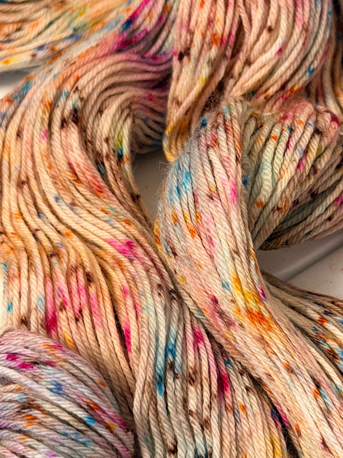 Hand-Dyed Merino Wool Thread | Made in Italy for Needlepoint: SUMMER TIE-DYE / 20 yard skeins