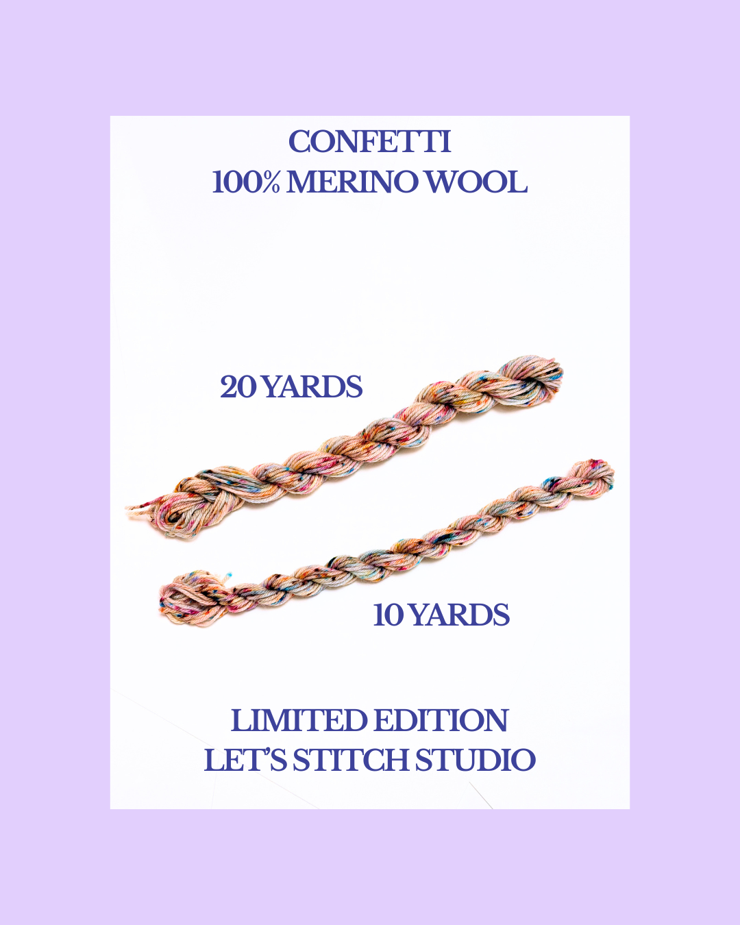 Hand-Dyed Merino Wool Thread | Made in Italy for Needlepoint: SUMMER TIE-DYE / 20 yard skeins