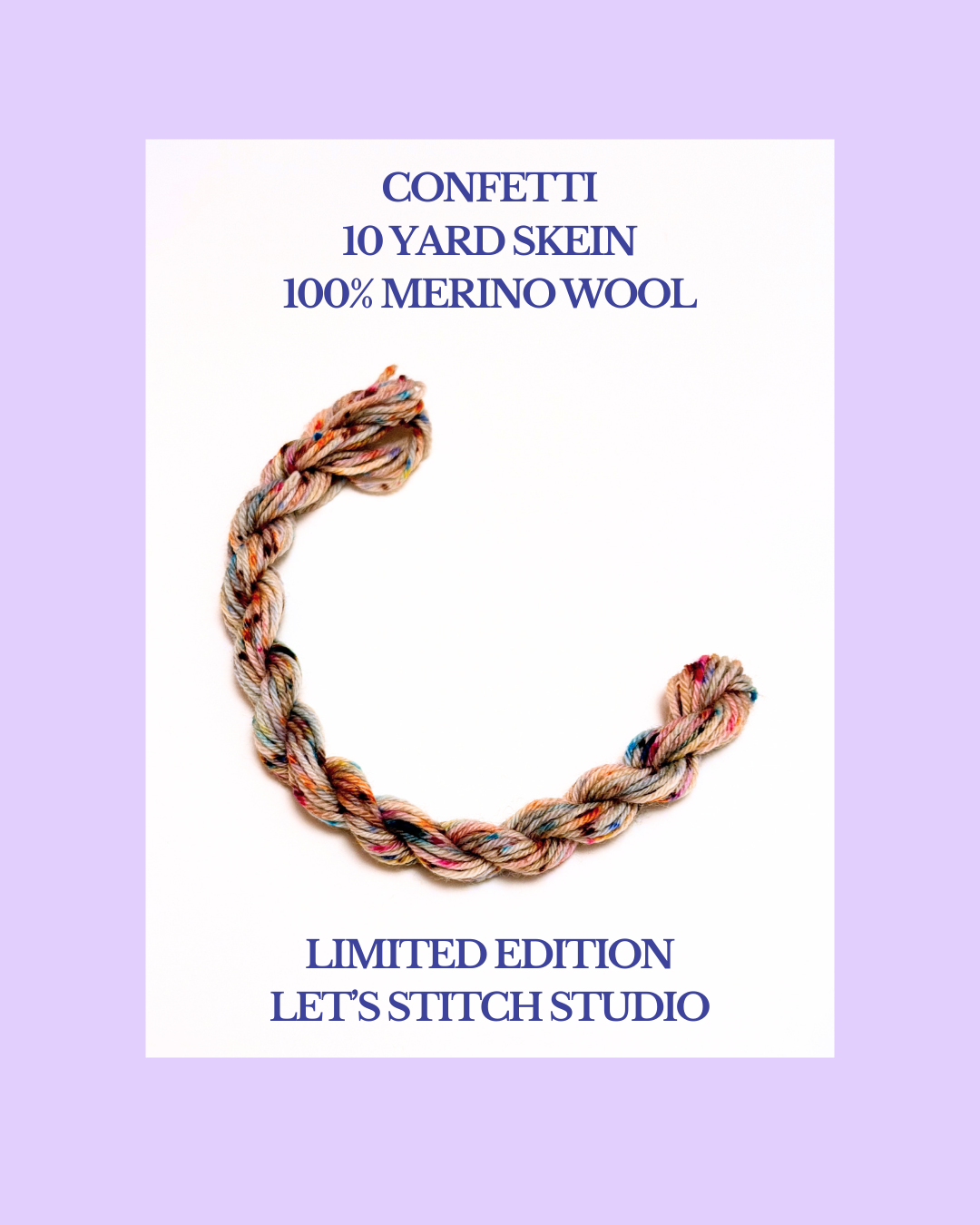 Lets Stitch Studio Summer Tie-Dye hand-dyed merino wool needlepoint thread detail image 7