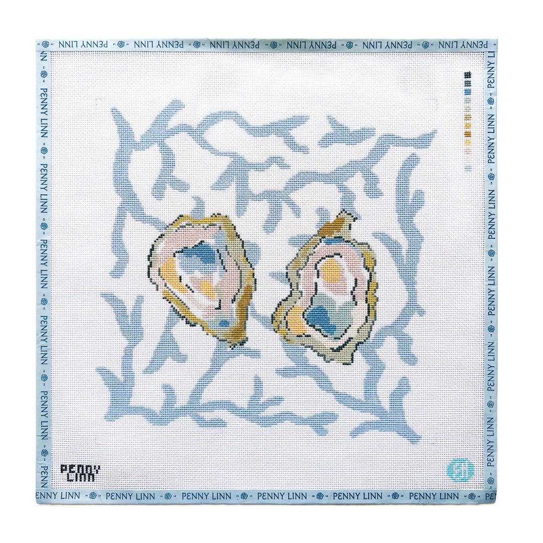 “Oyster Reef” Needlepoint Canvas by Penny Linn x Evelyn Henson (Pre-Order)