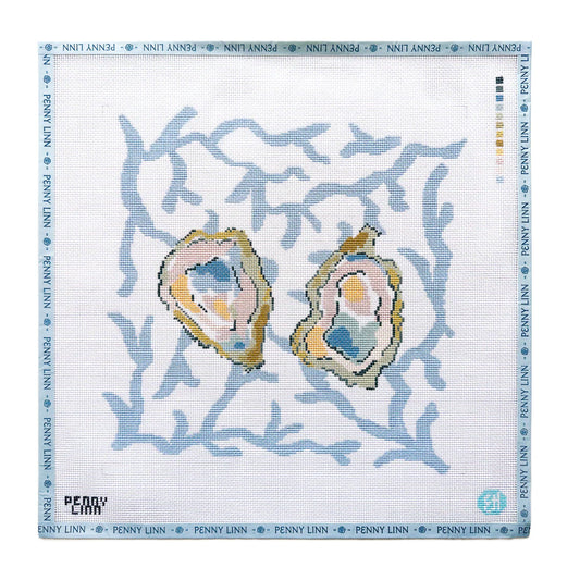 “Oyster Reef” Needlepoint Canvas by Evelyn Henson (Pre-Order)