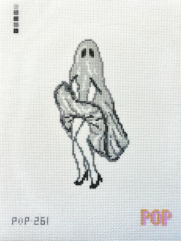 Glamour Ghost Monroe Hand-Painted Needlepoint Canvas – 18 Mesh | POP Needle Arts