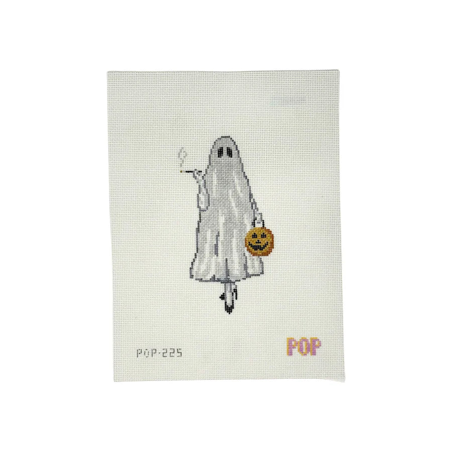 POP-225 Glamour Ghost with Cig Needlepoint Canvas by Pop Needle Arts (Pre-Order)