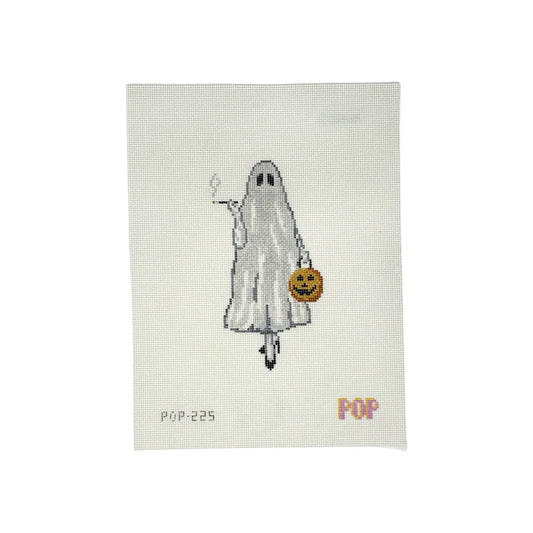 POP-225 Glamour Ghost with Cig Needlepoint Canvas by Pop Needle Arts (Pre-Order)