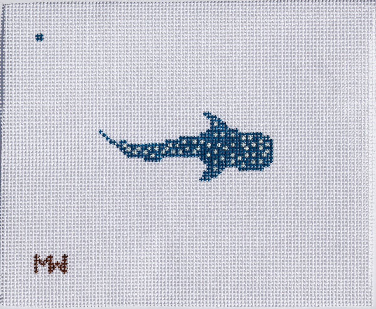 Whale Shark Mini Needlepoint Canvas by Merritt Walker