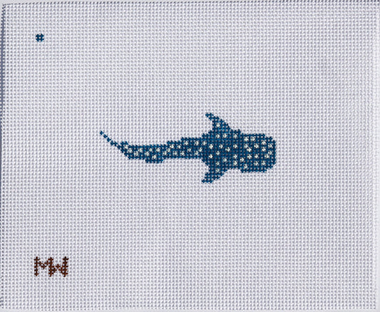 Whale Shark Mini Needlepoint Canvas by Merritt Walker