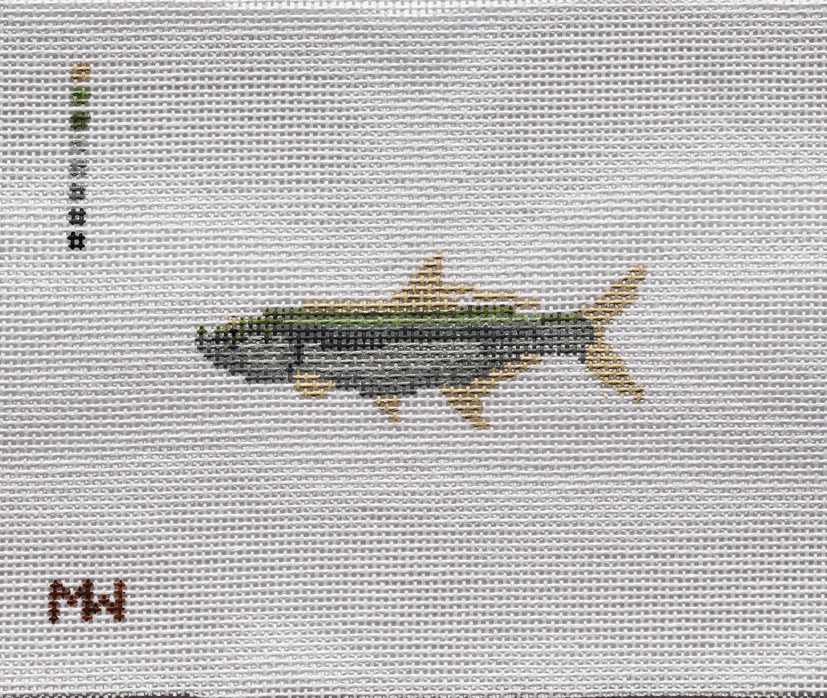 Tarpon Mini Needlepoint Canvas by Merritt Walker