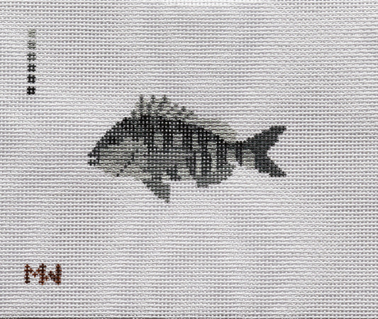 Sheepshead Mini Needlepoint Canvas by Merritt Walker