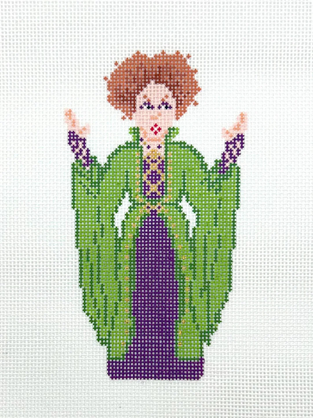 POP-115 Winifred Sanderson Needlepoint Canvas by Pop Needle Arts (Pre-Order)