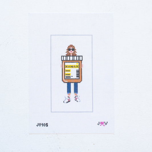 JV105 - Xanax Girl Needlepoint Canvas