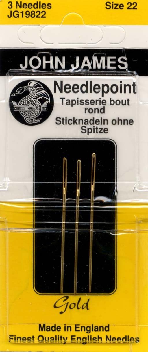John James Gold Tapestry Hand Needles-Size 22 3/Pkg