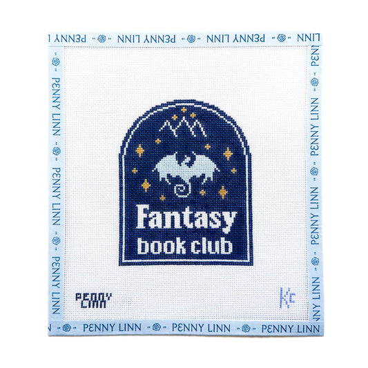 “Fantasy Book Club” Needlepoint Canvas by Penny Linn x Kyra Cotter Design (Pre-Order)