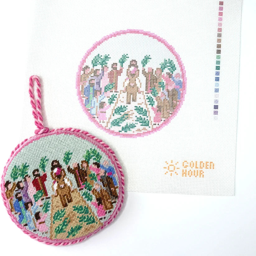 Palm Sunday Needlepoint Canvas by Golden Hour Needlepoint