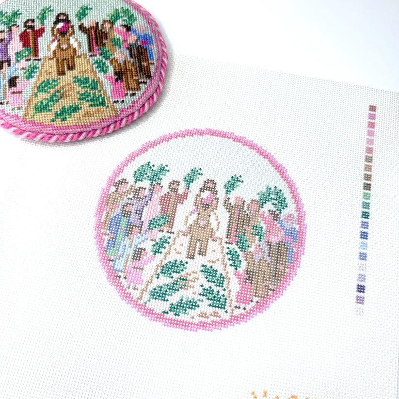 Palm Sunday Needlepoint Canvas by Golden Hour Needlepoint