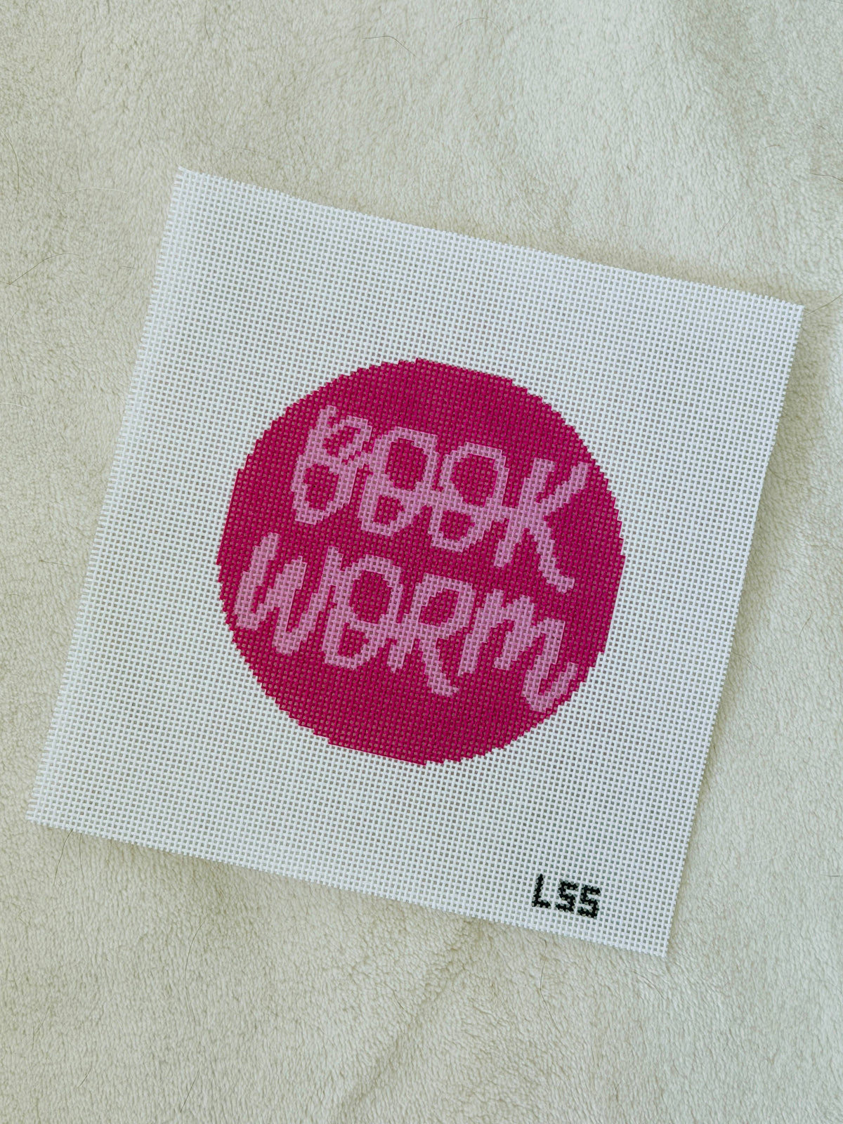 Book Worm 18 mesh ornament needlepoint canvas detail
