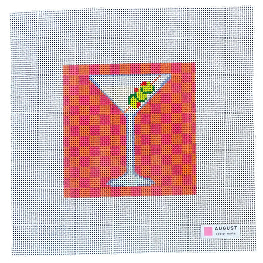 Dirty Martini hand-painted needlepoint canvas by August Design Works
