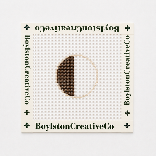 Black and White Cookie 18 mesh needlepoint canvas by Boylston Creative Co.
