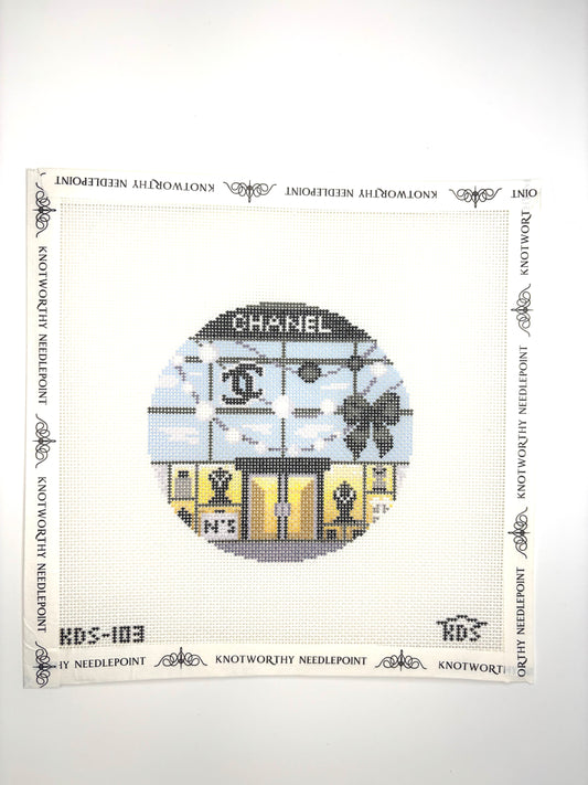 Chanel Round Needlepoint Canvas KDS-103 by Kirkland Design Studio