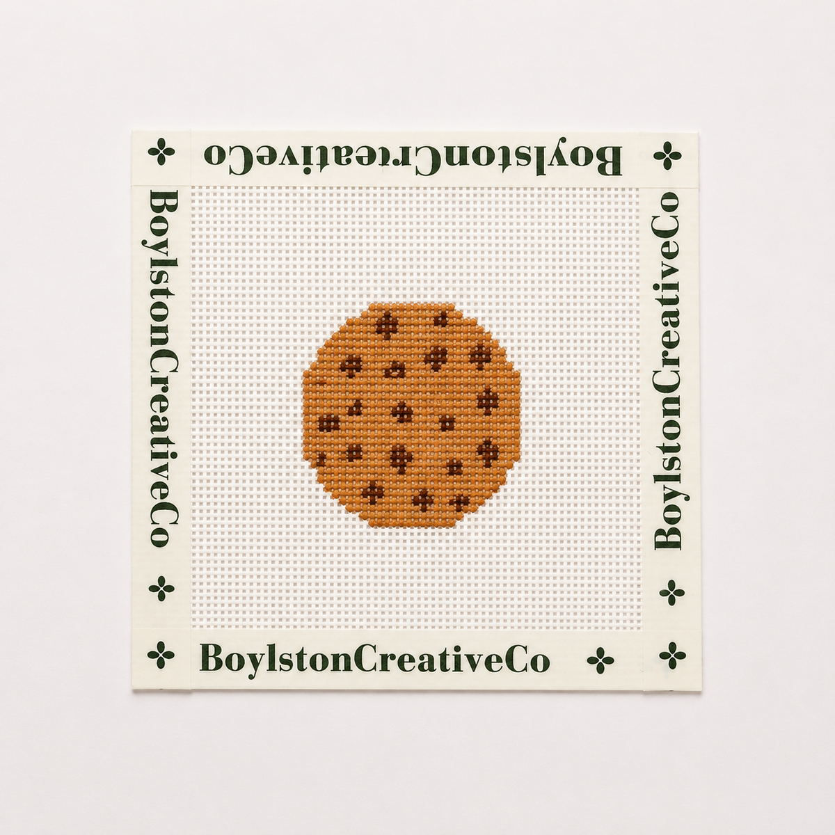 Chocolate Chip Cookie 18 mesh needlepoint canvas by Boylston Creative Co.