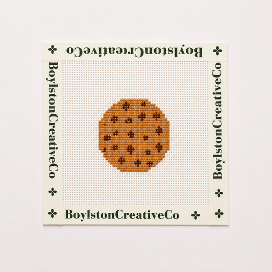 Chocolate Chip Cookie 18 mesh needlepoint canvas by Boylston Creative Co.