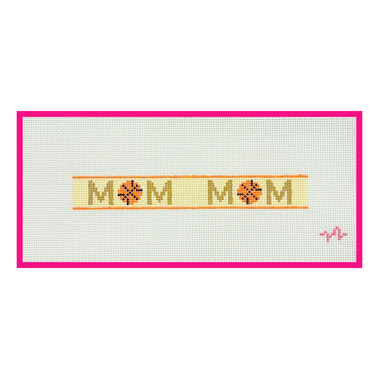 Basketball Mom hand-painted keyfob needlepoint canvas by Code Thread on 13 mesh