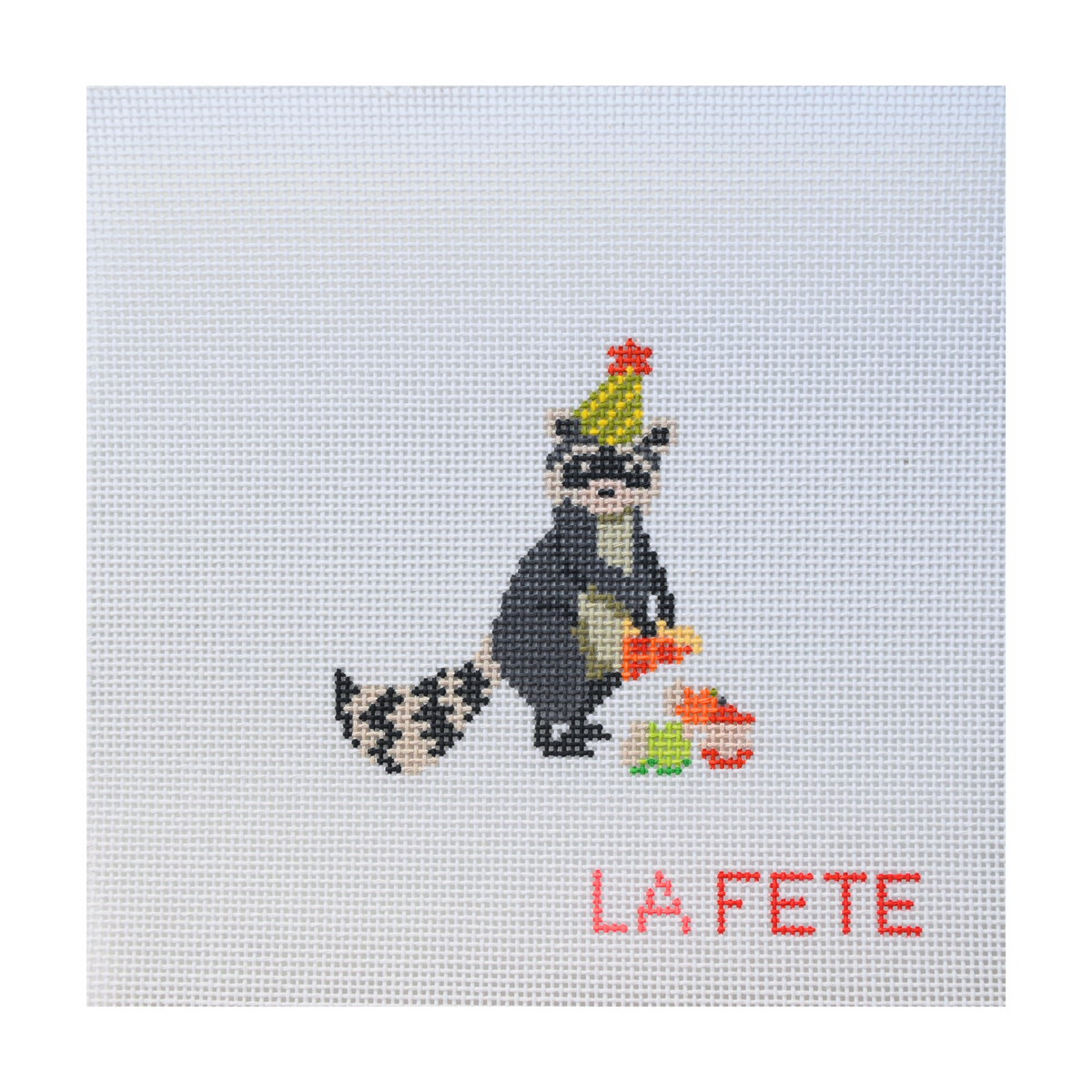 Party Animals Birthday Bandit Hand Painted Needlepoint Canvas product image