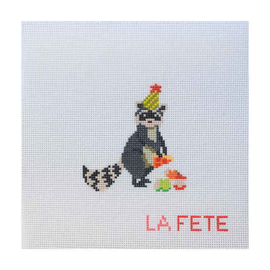 Party Animals Birthday Bandit Hand Painted Needlepoint Canvas product image