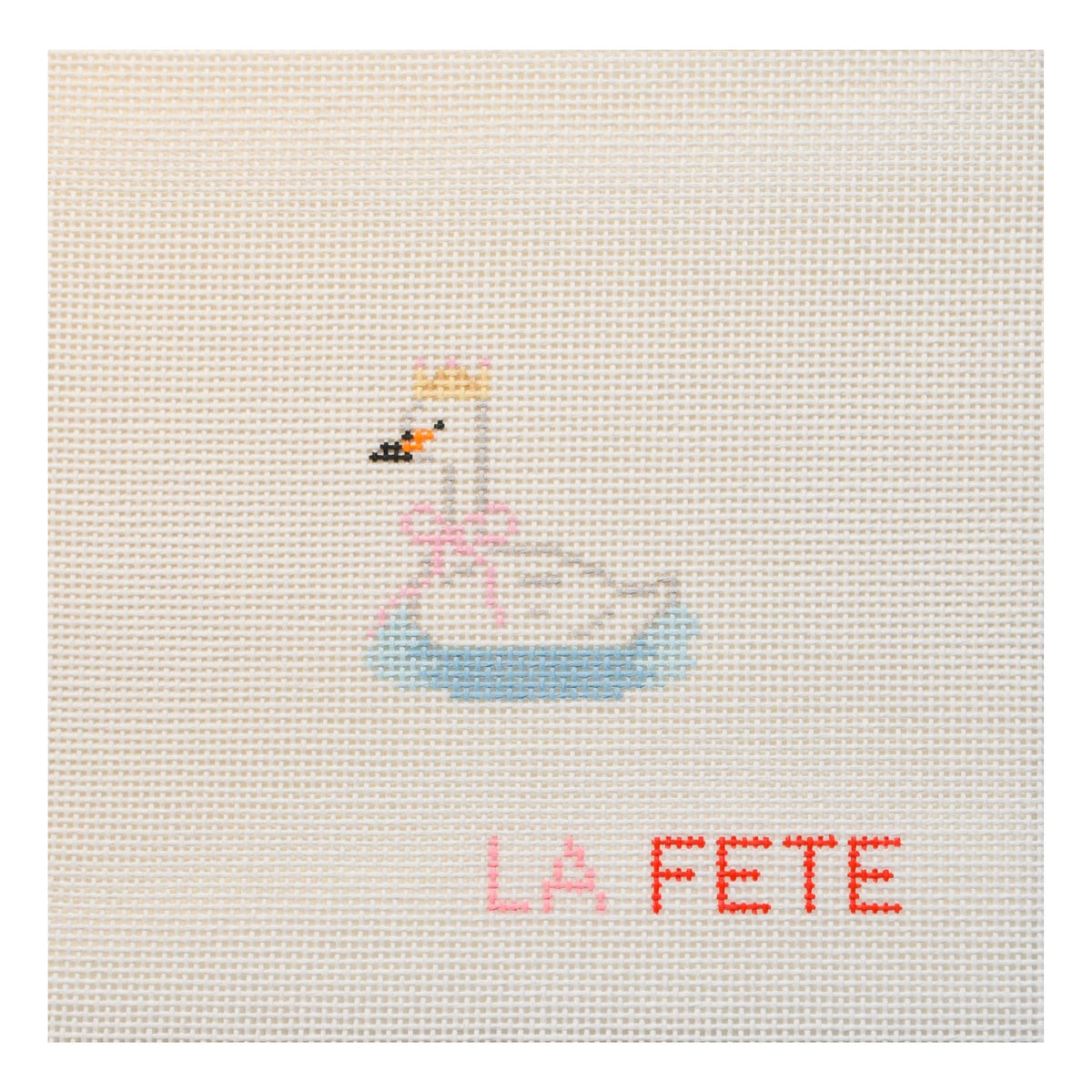 Party Animals Swan Hand Painted Needlepoint Canvas product image