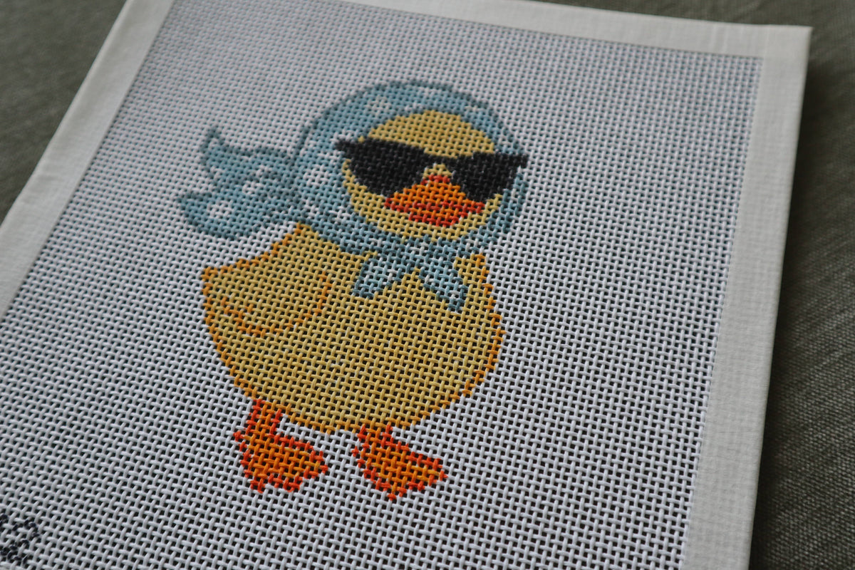 Sunglasses Duck Needlepoint Canvas