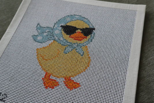 Sunglasses Duck Needlepoint Canvas