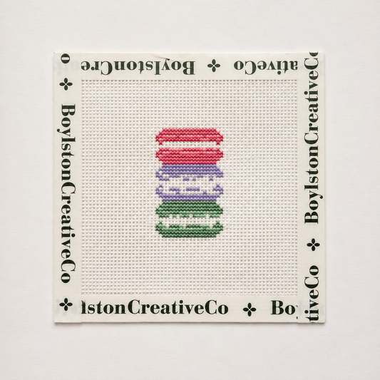 French Macarons 18 mesh needlepoint canvas by Boylston Creative Co.