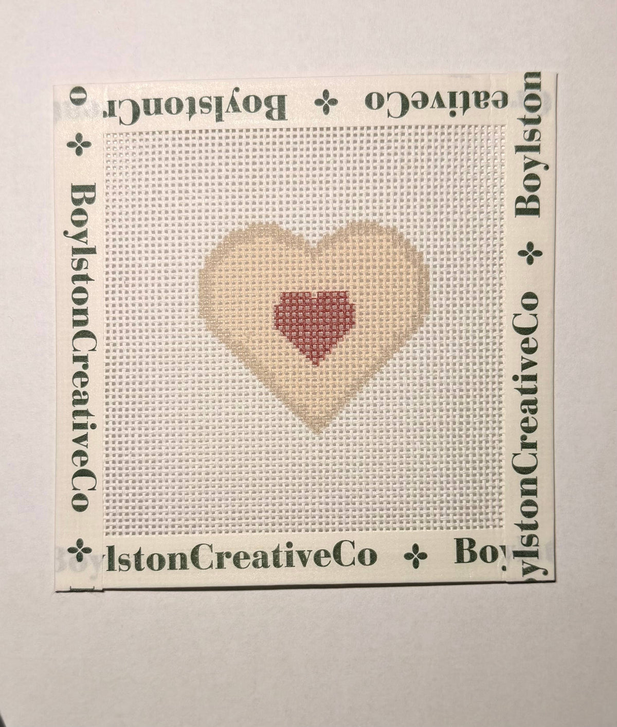 Heart Jammie Dodger 18 mesh needlepoint canvas by Boylston Creative Co.